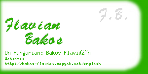 flavian bakos business card